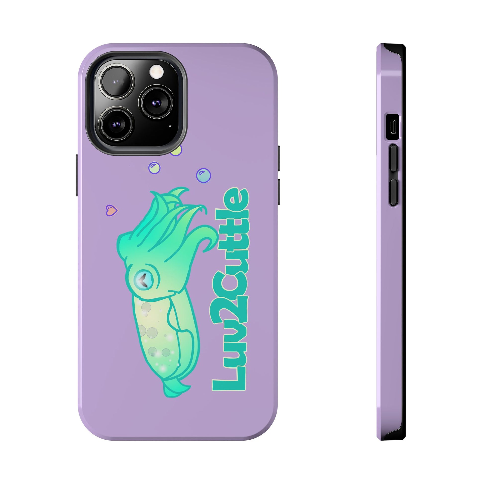 Cute Cuttlefish Tough Phone Case — "Luv2Cuttle" Durable Protective Cover