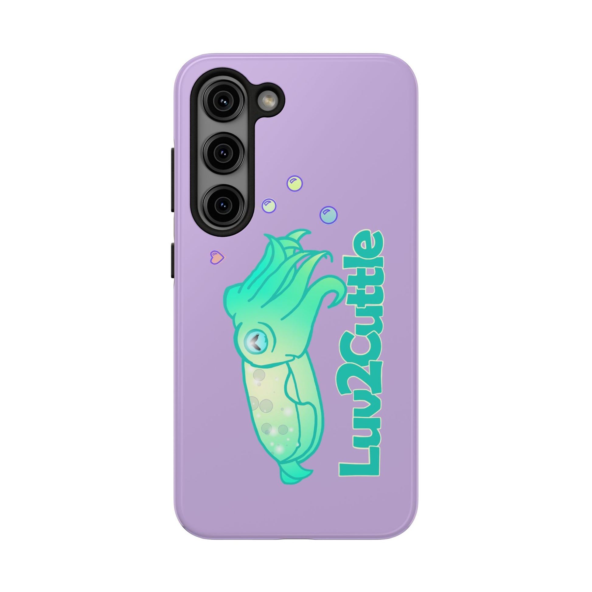 Cute Cuttlefish Tough Phone Case — "Luv2Cuttle" Durable Protective Cover