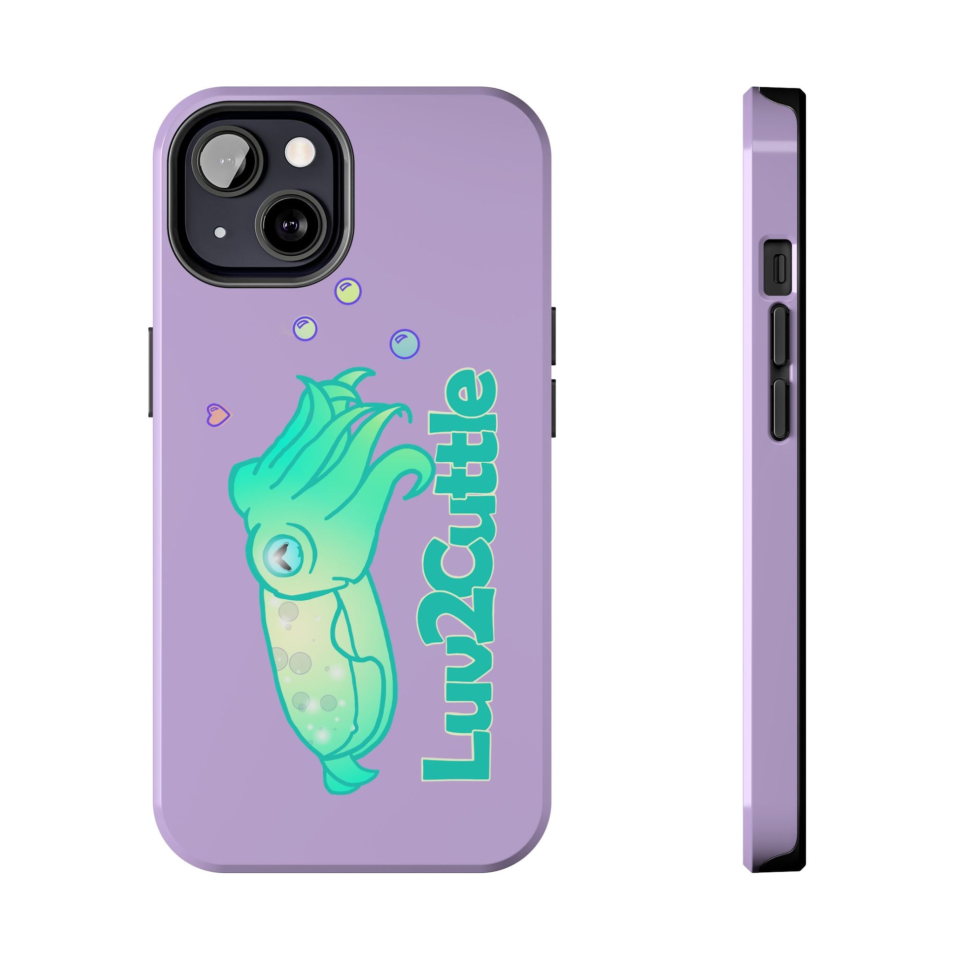 Cute Cuttlefish Tough Phone Case — "Luv2Cuttle" Durable Protective Cover