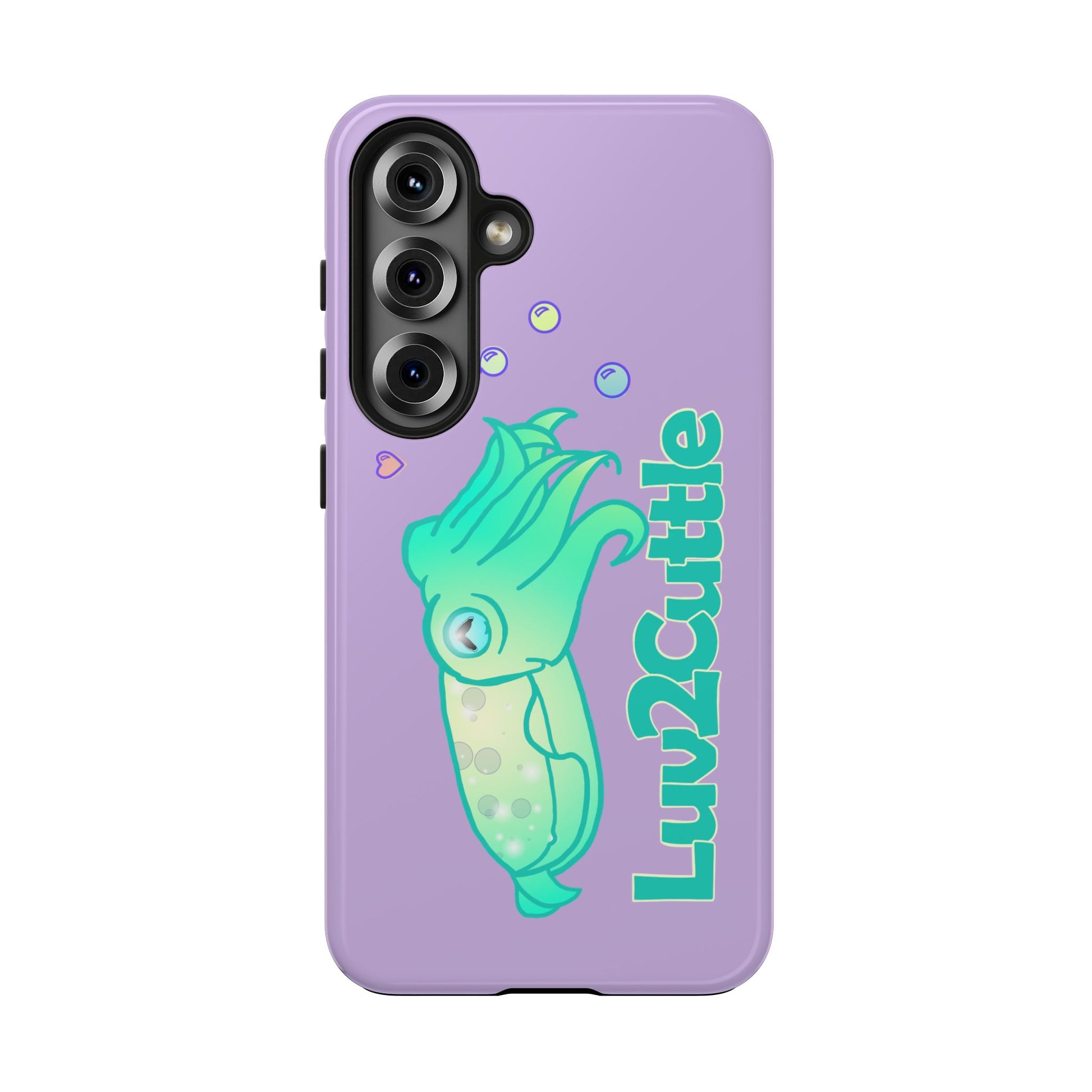 Cute Cuttlefish Tough Phone Case — "Luv2Cuttle" Durable Protective Cover