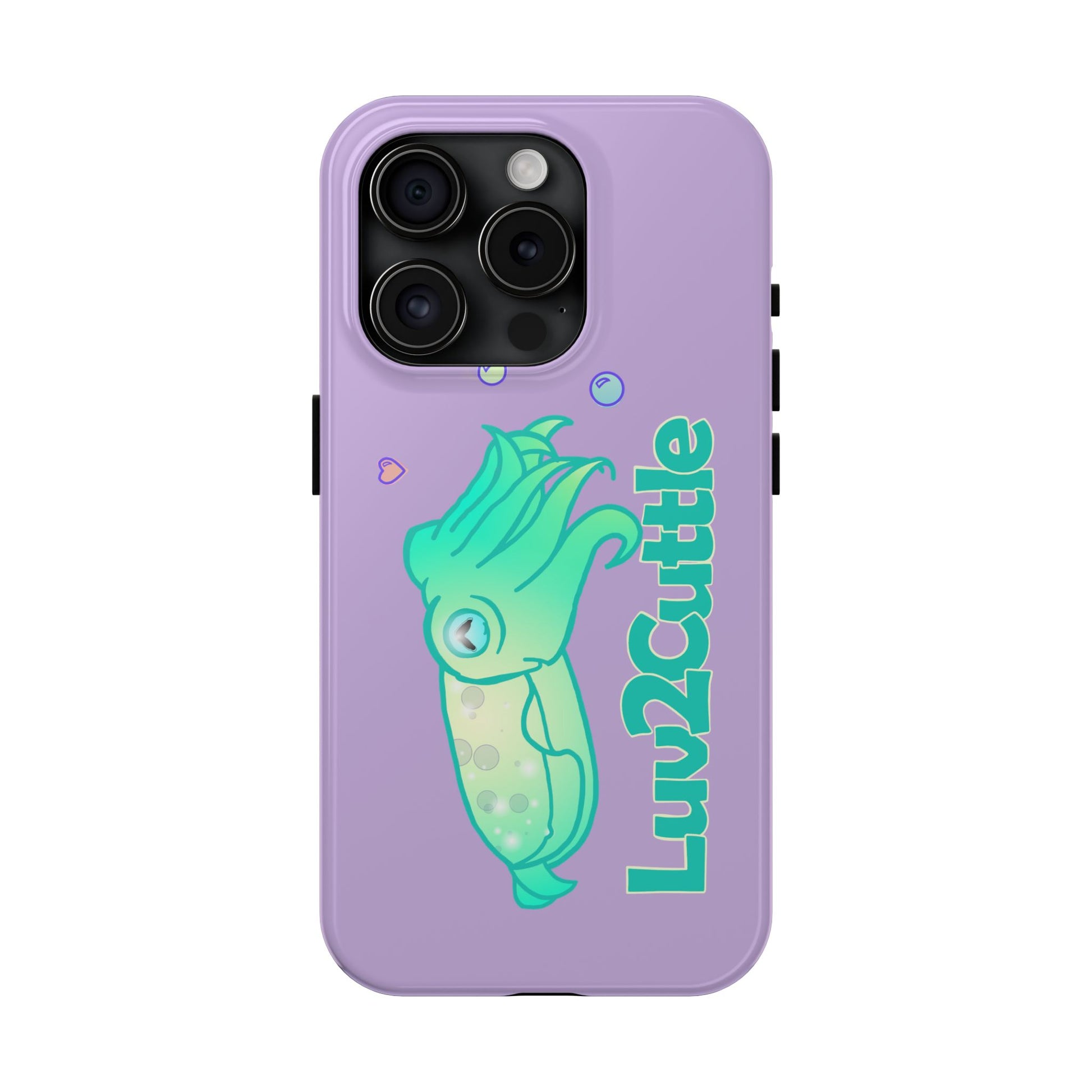 Cute Cuttlefish Tough Phone Case — "Luv2Cuttle" Durable Protective Cover