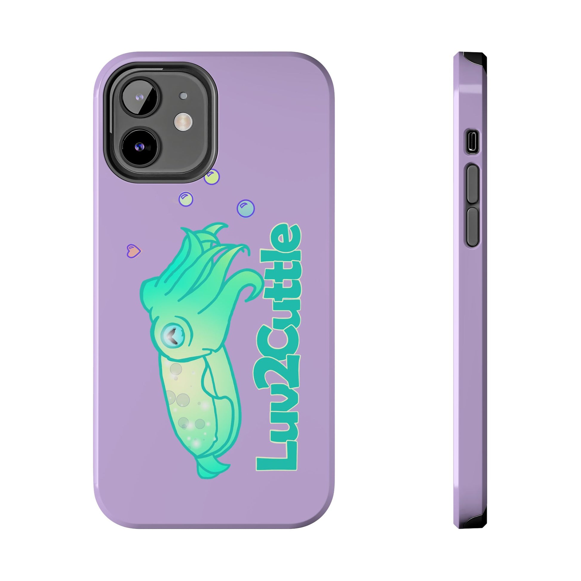 Cute Cuttlefish Tough Phone Case — "Luv2Cuttle" Durable Protective Cover