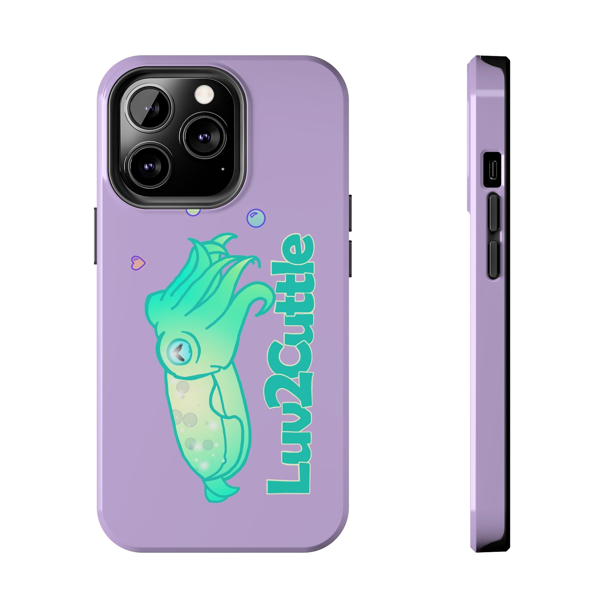 Cute Cuttlefish Tough Phone Case — "Luv2Cuttle" Durable Protective Cover