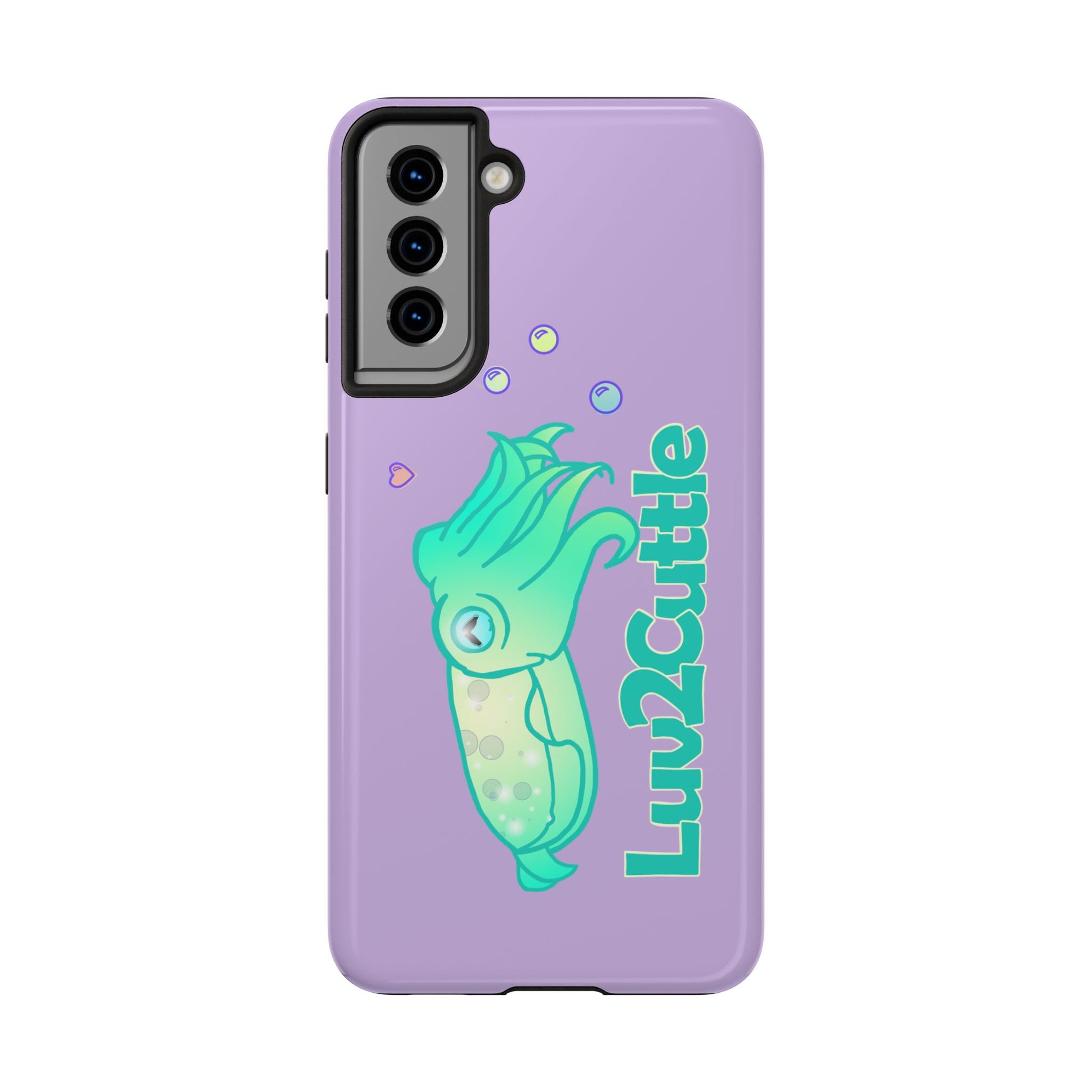 Cute Cuttlefish Tough Phone Case — "Luv2Cuttle" Durable Protective Cover