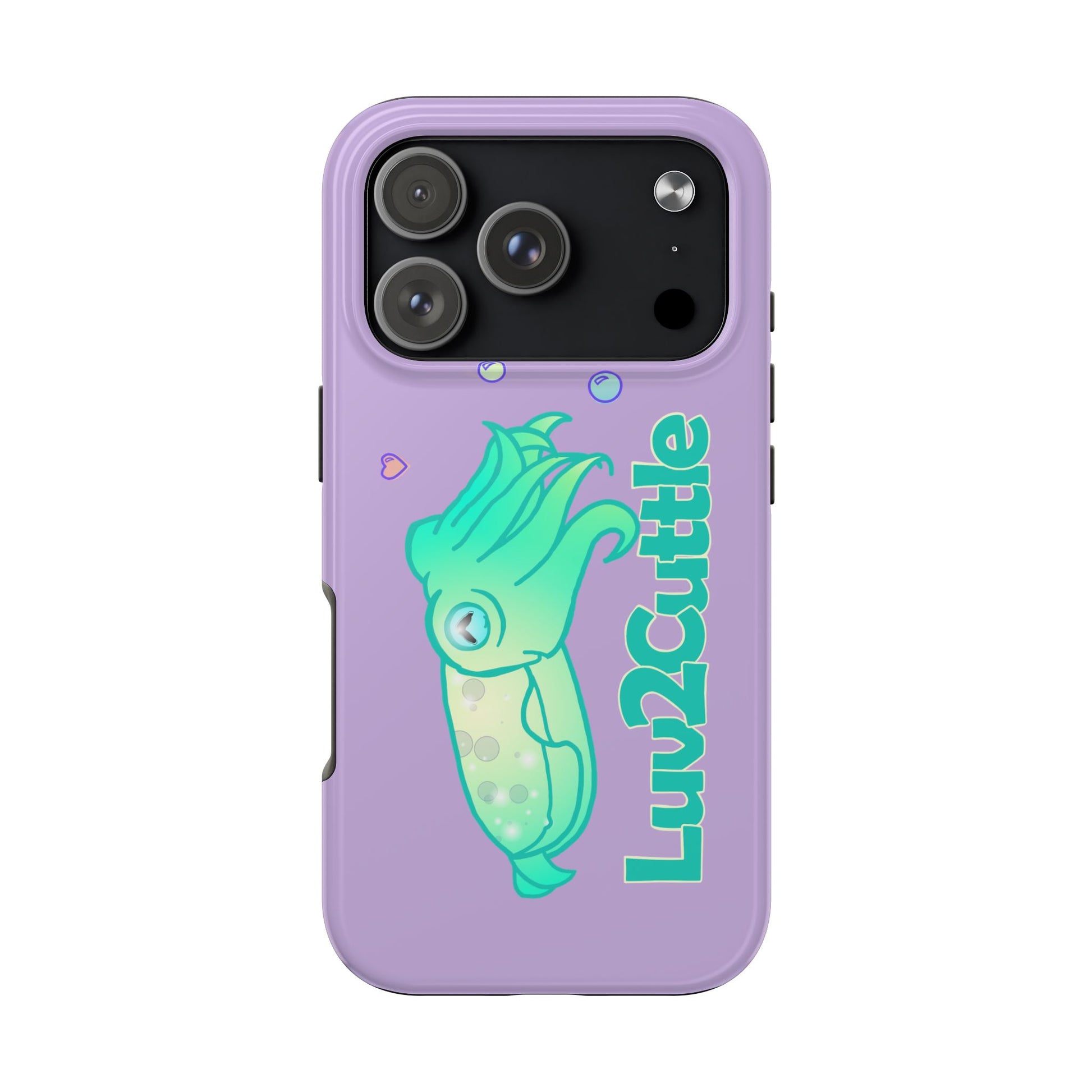 Cute Cuttlefish Tough Phone Case — "Luv2Cuttle" Durable Protective Cover