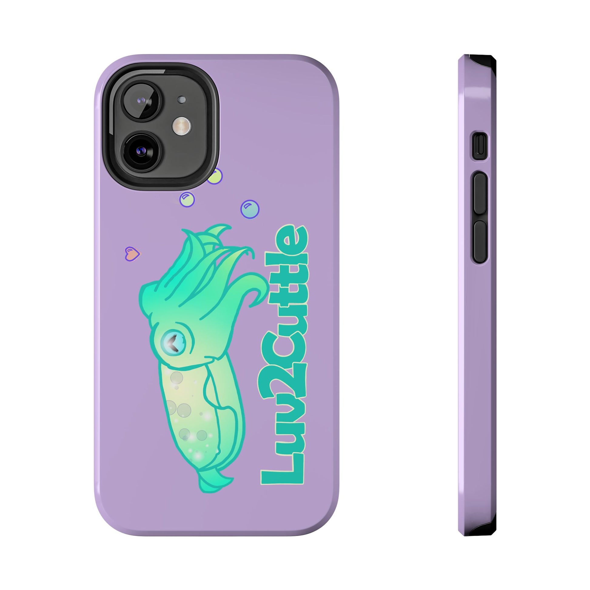 Cute Cuttlefish Tough Phone Case — "Luv2Cuttle" Durable Protective Cover