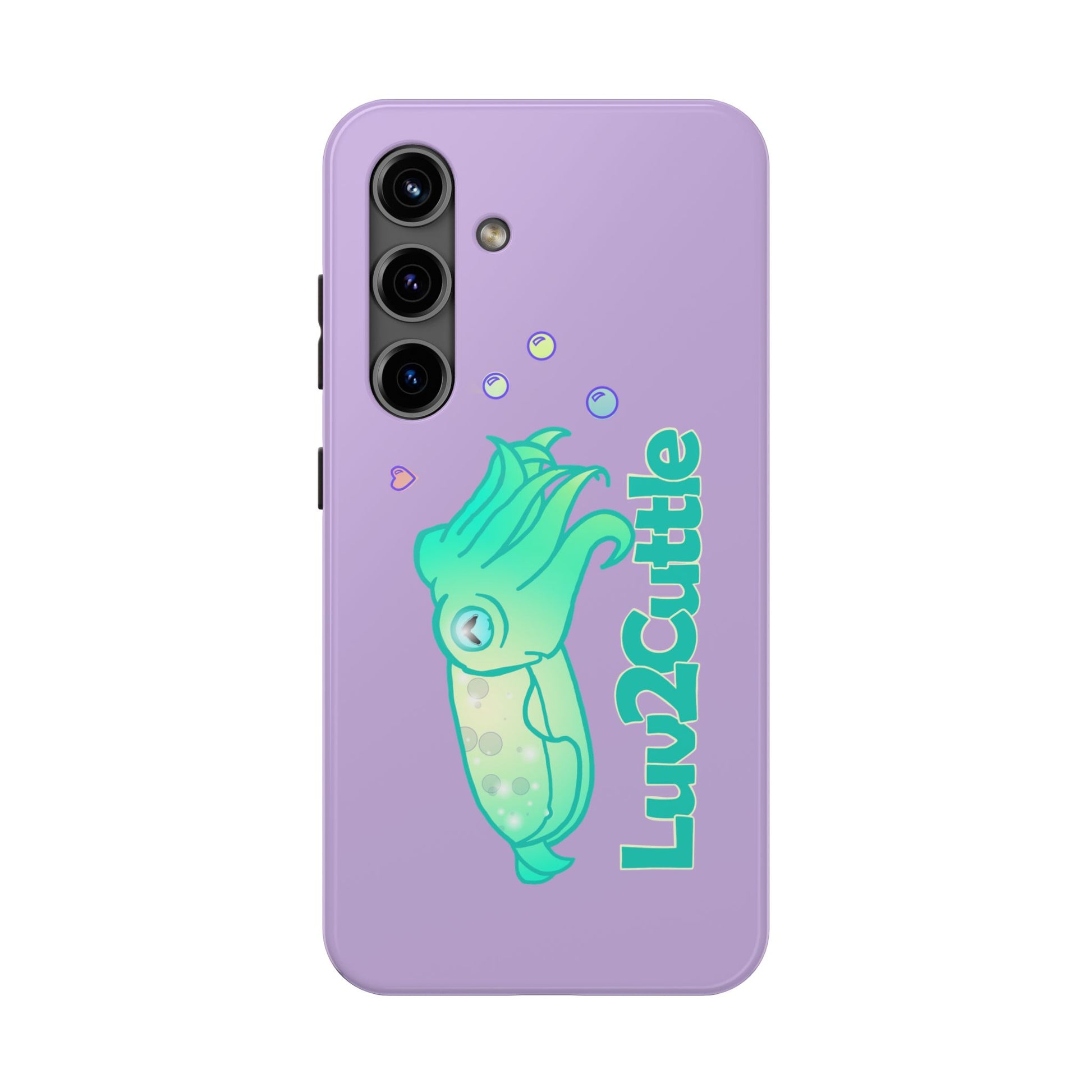 Cute Cuttlefish Tough Phone Case — "Luv2Cuttle" Durable Protective Cover