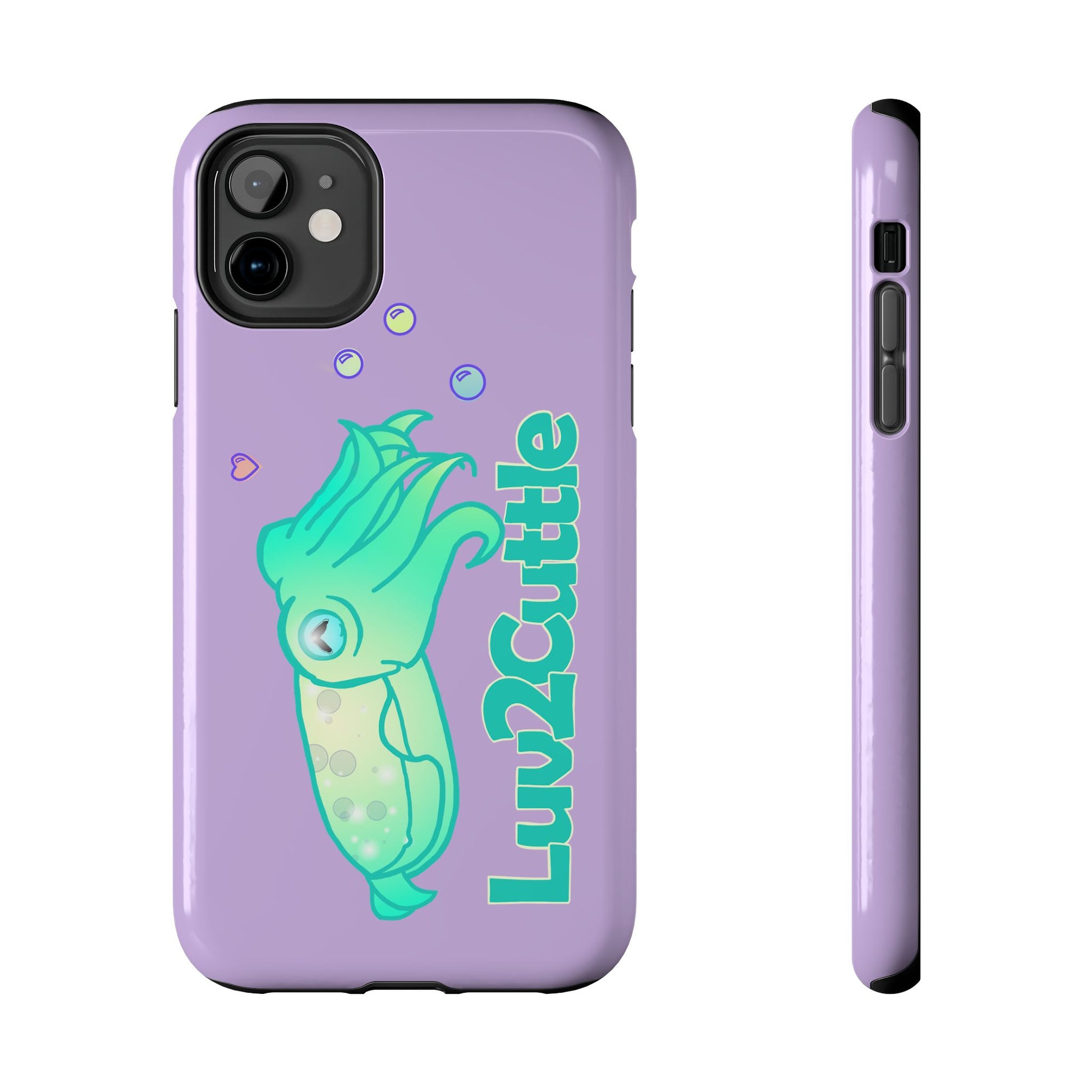 Cute Cuttlefish Tough Phone Case — "Luv2Cuttle" Durable Protective Cover