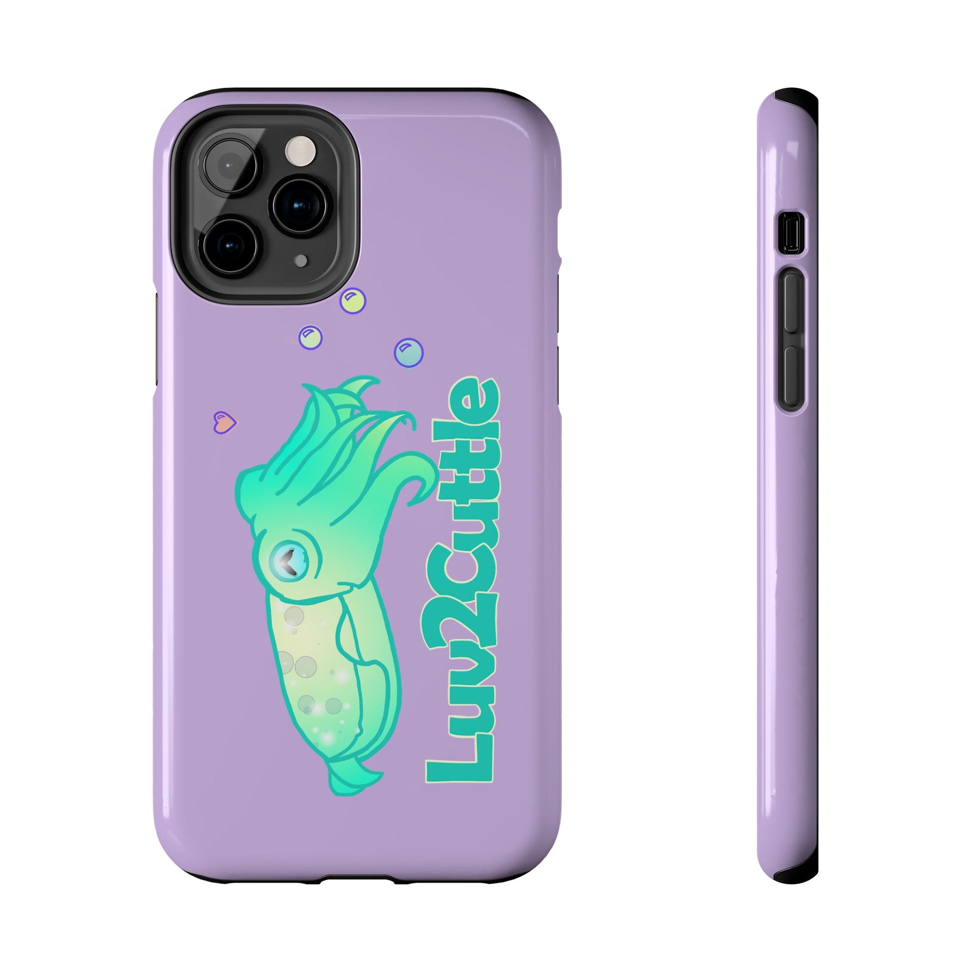 Cute Cuttlefish Tough Phone Case — "Luv2Cuttle" Durable Protective Cover