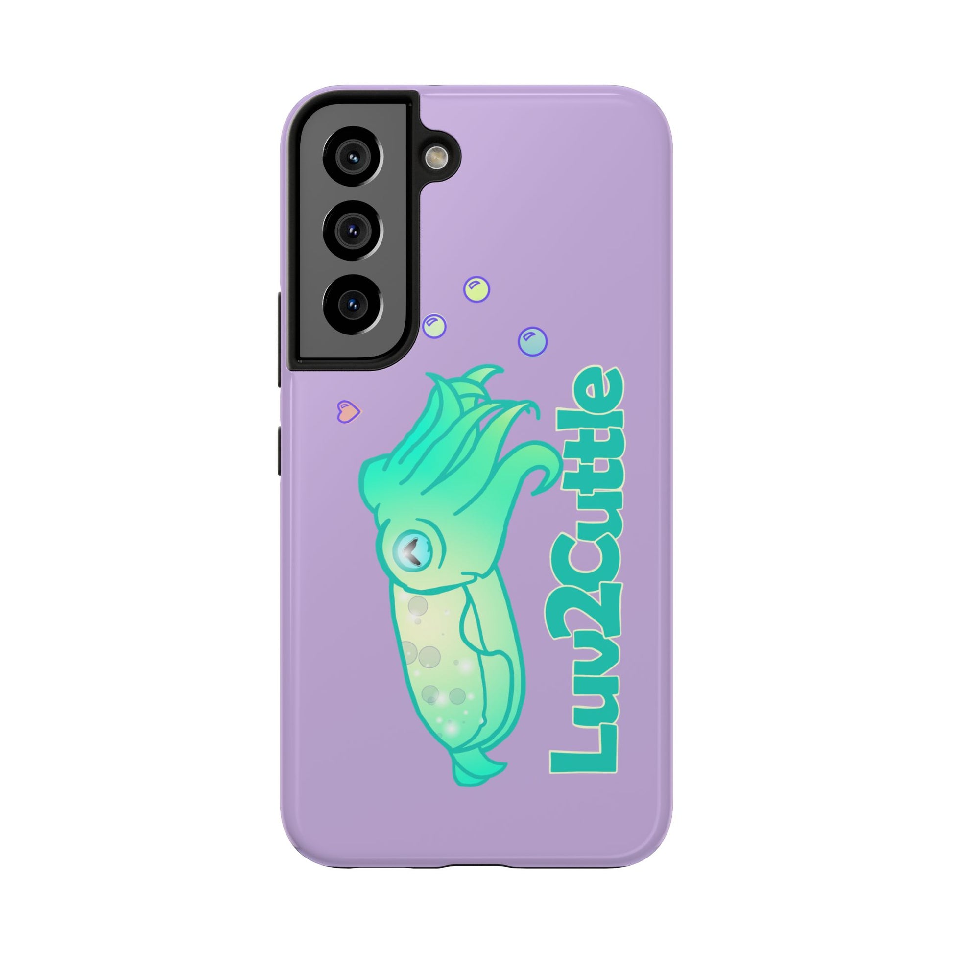 Cute Cuttlefish Tough Phone Case — "Luv2Cuttle" Durable Protective Cover