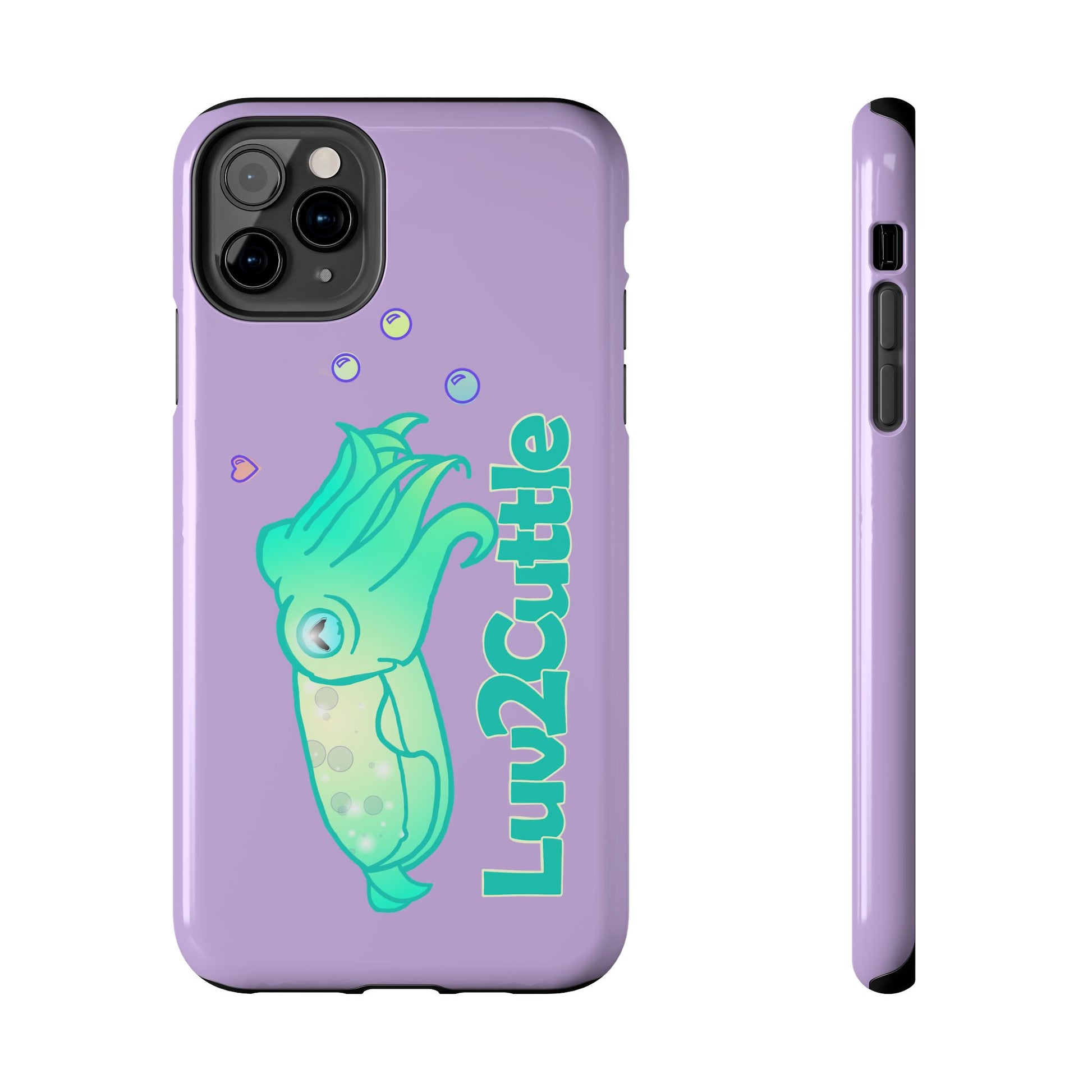 Cute Cuttlefish Tough Phone Case — "Luv2Cuttle" Durable Protective Cover