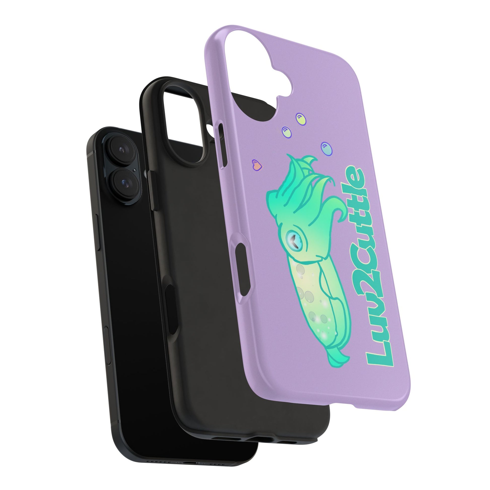 Cute Cuttlefish Tough Phone Case — "Luv2Cuttle" Durable Protective Cover