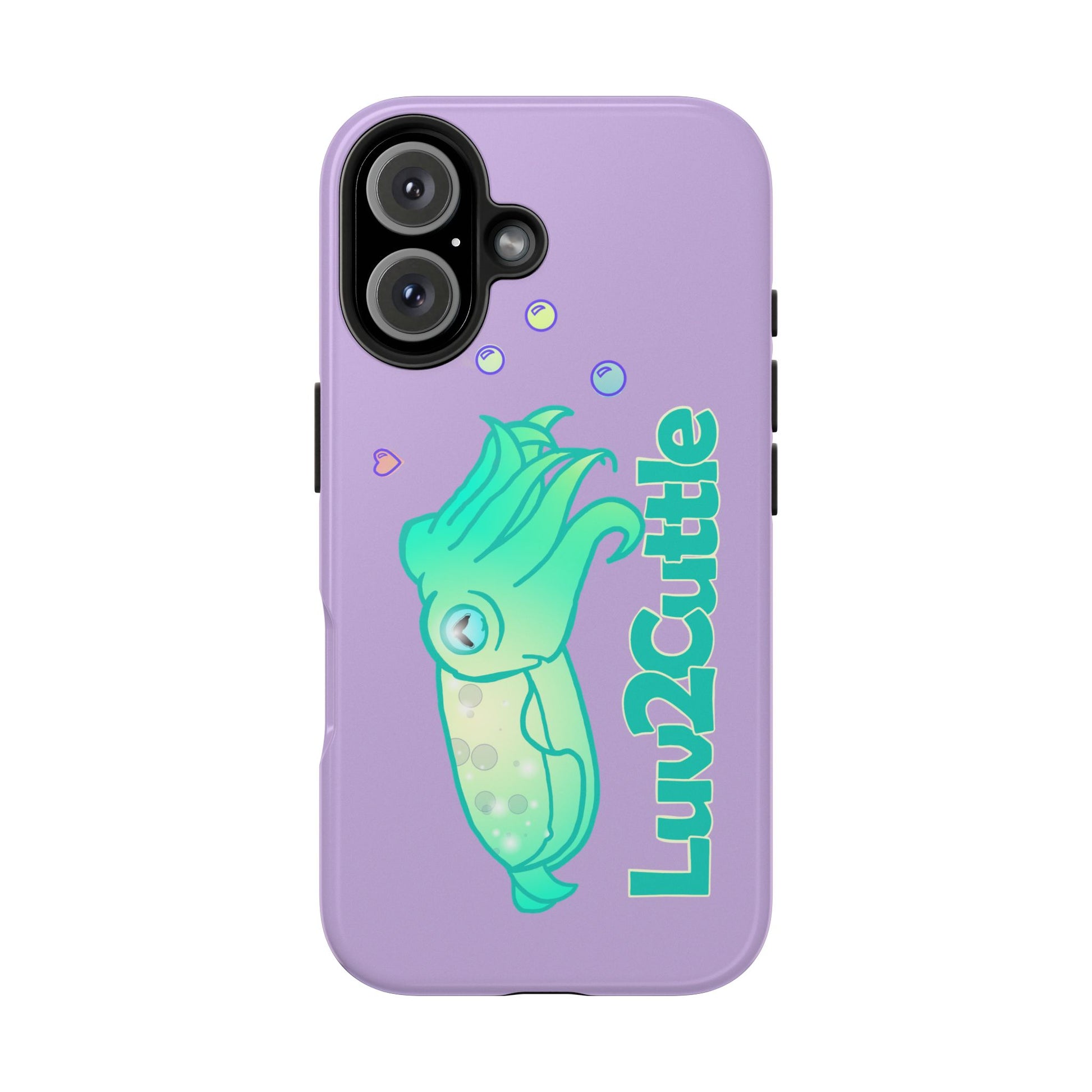 Cute Cuttlefish Tough Phone Case — "Luv2Cuttle" Durable Protective Cover